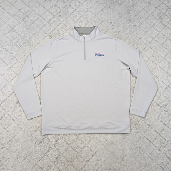 Peter Millar Jacket Mens XXL Gray Perth Performance ¼ Zip Pullover Golf Office - Picture 1 of 9